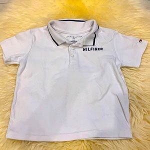 Tommy Hilfiger White 3 Button Polo in Size 24M